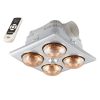 Đèn sưởi nhà tắm âm trần Heizen bốn bóng có điều khiển HE-4BR