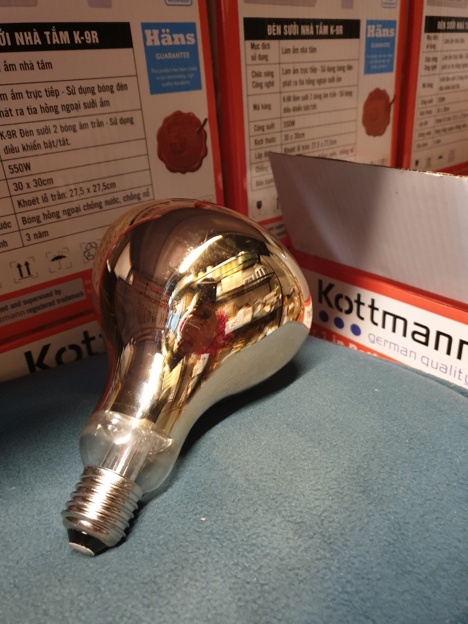 Bóng đèn sưởi Hans/kottmann/Heizen 275w chính hãng (BH 3 năm)