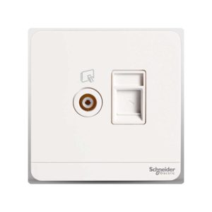 Bộ ổ cắm TV và bộ ổ cắm mạng CAT5E E8332TVRJS5